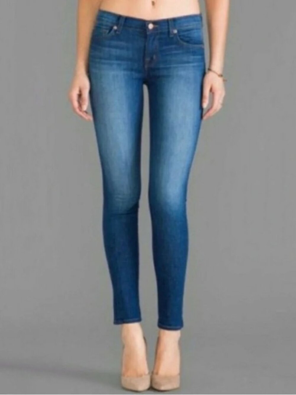 J Brand Skinny Jeans in Venice Blue Stretch Denim Mid Rise Womens Size 26